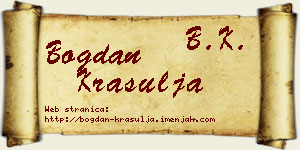 Bogdan Krasulja vizit kartica
